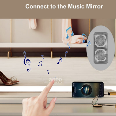 FASCINATE Hollywood Vanity Mirror Xtra Large 18 Dimmable LED 80x60cm  Bluetooth Beauty Makeup