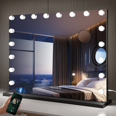 新品未開封KOIZUMI HOLLYWOOD MIRROR FASCINATE Hollywood Vanity Mirror Xtra Large 18 Dimmable LED