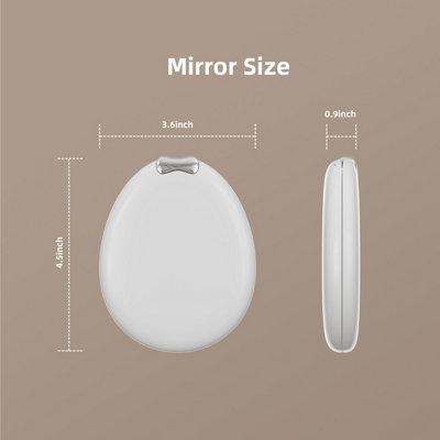 FASCINATE Rechargeable LED Portable Travel Makeup Mirror - 10X Magnification Hollywood Mirror, 3 Color Modes, Beautiful White