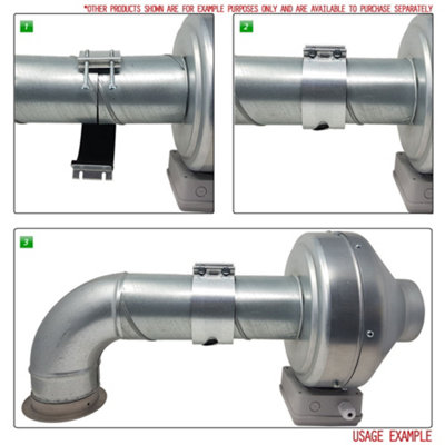 Fast Clamp Ducting Connector - 200mm - 3