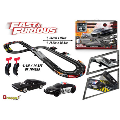 Fast & Furious Ultimate Speed Electric Racetrack Slot Car Set, 2 x 1