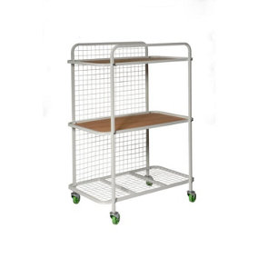 Fast Mover Tools Parts Storage Cart with 3 Shelves