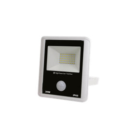 FastStar 30W Slimline AC Mains LED Security Floodlight with PIR Motion Sensor