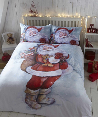 Father Christmas Double Duvet Cover and Pillowcases