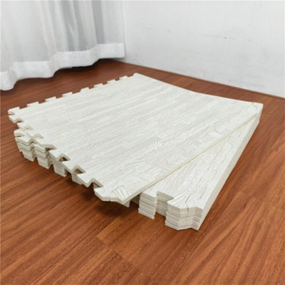 FATIVO 12PCS 60cm EVA Foam Floor Effect Mats Interlocking Soft Tiles ...