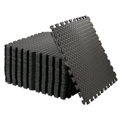 FATIVO 12x Interlocking Gym Floor Mat Tiles Soft Smooth EVA Foam Yoga ...