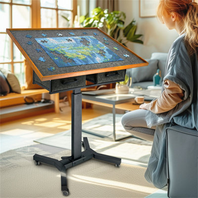 Table De Casse Tete BittPicc Adjustable Puzzle Table With Drawers ...