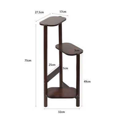 FATIVO 3 Tier Bamboo Corner Plant Stand Flower Pot Holder Shelf Indoor ...