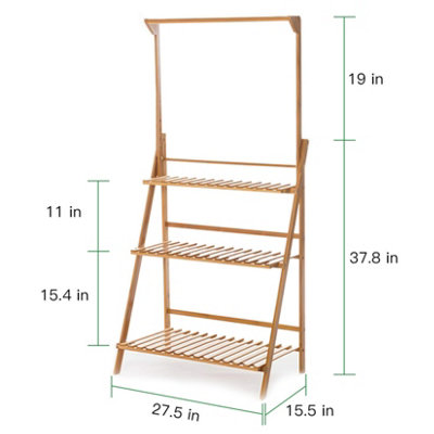 FATIVO 3 Tier Flower Plant Pot Stand Folding Display Hanging Shelf ...