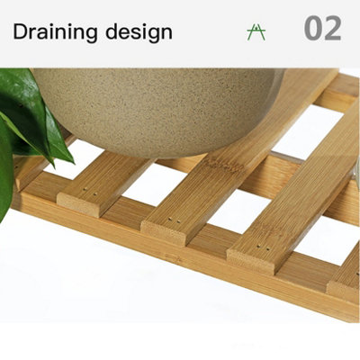 FATIVO 3 Tier Flower Plant Pot Stand Folding Display Hanging Shelf ...