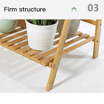 FATIVO 3 Tier Flower Plant Pot Stand Folding Display Hanging Shelf ...