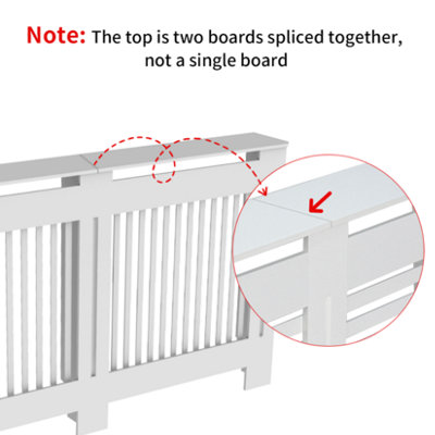 FATIVO Horizontal Radiator Cover Grill Shelf Cabinet MDF Wood Modern ...