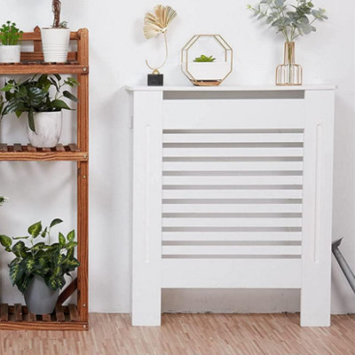FATIVO Horizontal Radiator Cover Grill Shelf Cabinet MDF Wood Modern ...