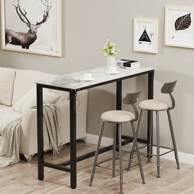 FATIVO L120xW40xH105cm Sintered Stone Marble Heavy Duty Kitchen Table ...