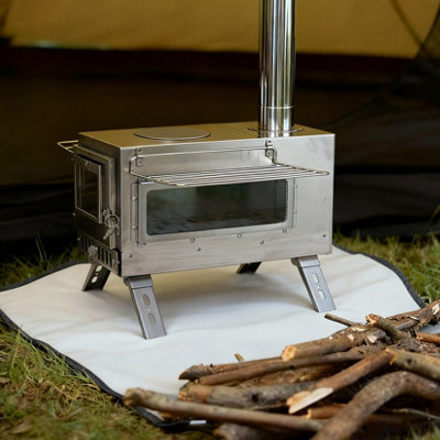 FATIVO L31x W40 xH211cm Large Tent Stove Portable Wood Burning