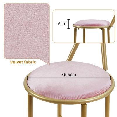 slim fit dress slacks Pink Velvet Vanity Stool With Back Round Tufted Accent Chair Rose Gold   Morgan Rey