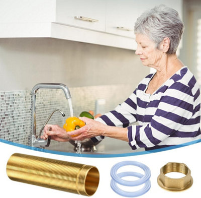 Faucet Repair Kit, Extended Faucet Height 1 Mixer Tap, Brass Threaded ...