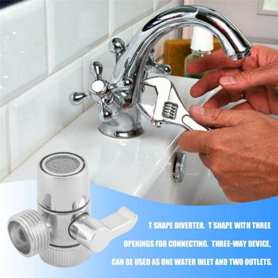 Kitchen Faucet Adapter Switch Sink Splitter Diverter Valve Water Tap Connector Water Saving Bathroom High Pressure Shower Nozzle Adapter