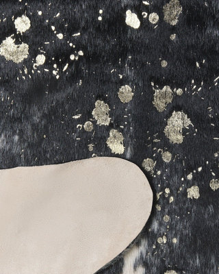 Faux Cowhide Area Rug with Spots 130 x 170 cm Black and White BOGONG