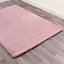 Faux Fur Blush Plain Shaggy Polyester Easy to Clean Rug for Living Room and Bedroom-150cm X 200cm