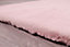 Faux Fur Blush Plain Shaggy Polyester Easy to Clean Rug for Living Room and Bedroom-150cm X 200cm