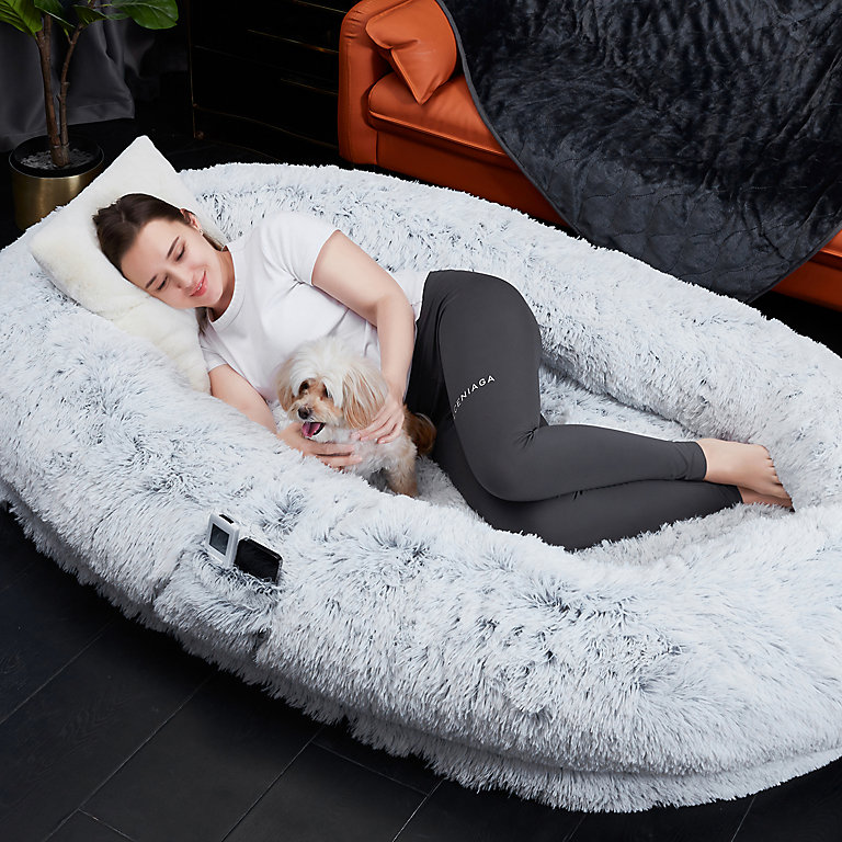 Faux Fur Human Pet Bed - Adult Size | DIY at B&Q