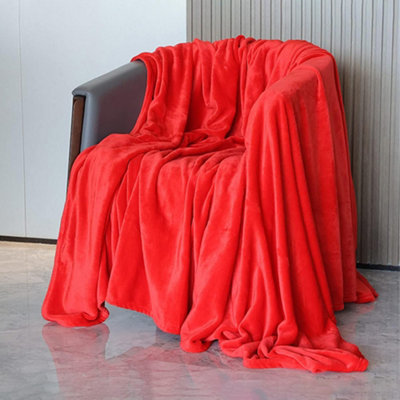 Faux Fur Mink Throw Luxury Super Soft Plain Bed Sofa Settee Throw