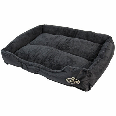 Faux Fur Pet Bed Black/Grey XL - 4