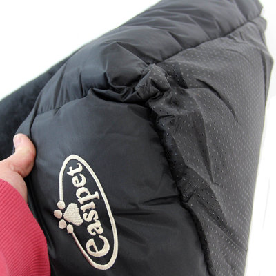 Faux Fur Pet Bed Black/Grey XXL - 8