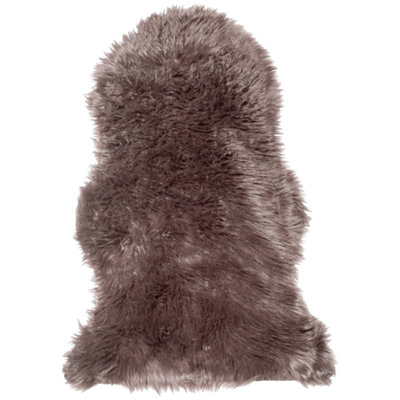 Faux Fur Rug MUNGO Brown 63 x 95 cm