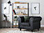 Faux Leather Armchair Black CHESTERFIELD Big