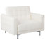 Faux Leather Armchair White ABERDEEN