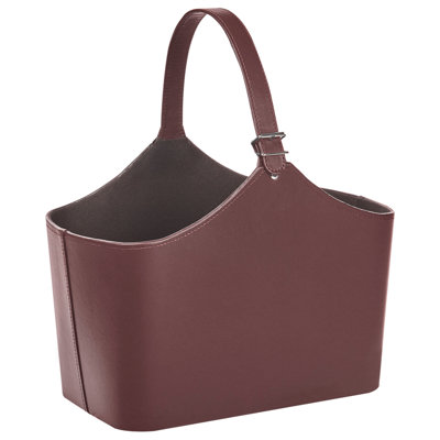 Faux Leather Basket Brown ELAM