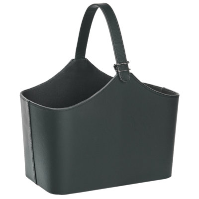 Faux Leather Basket Graphite Grey ELAM