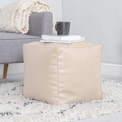 Faux leather discount bean bag cube