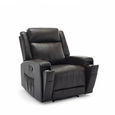 Faux Leather Brown Foggia Manual Recliner Chair