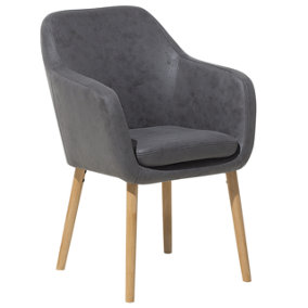 Faux Leather Dining Chair Grey YORKVILLE