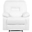 Faux Leather Manual Recliner Chair White BERGEN