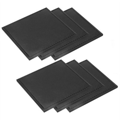 Faux Leather Placemats & Coaster Table Set - 12 Piece - 6