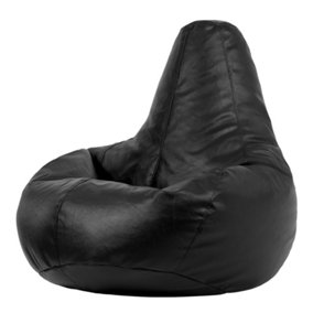 Faux Leather Recliner Bean Bag Black Bean Bag Chair