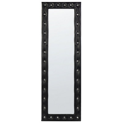 Faux Leather Standing Mirror 50 x 150 cm Black ANSOUIS