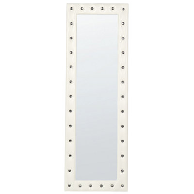 Faux Leather Standing Mirror 50 x 150 cm White ANSOUIS