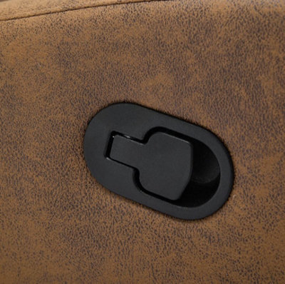 Faux Leather Suede Brown Foggia Manual Recliner Chair