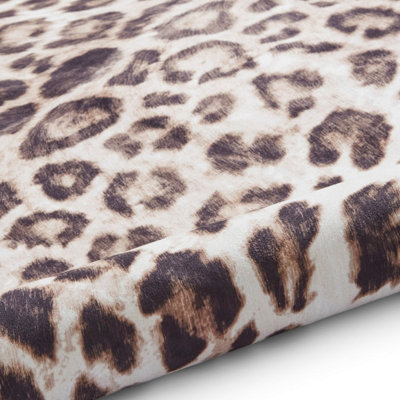 Faux Leopard Print Brown Beige Abstract Animal Cowhide Modern Rug for ...