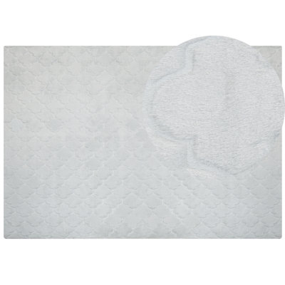 Faux Rabbit Fur Rug 160 x 230 cm Light Grey GHARO