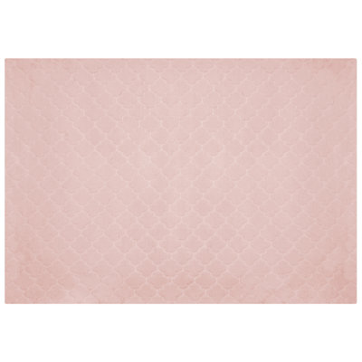 Faux Rabbit Fur Rug 160 x 230 cm Pink GHARO
