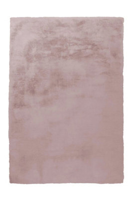 Faux Rabbit Fur Soft Silky Pink Premium Rug - 180cm X 280cm - 6