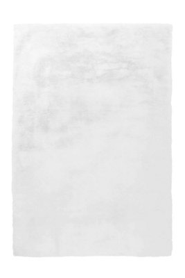 Faux Rabbit Fur Soft Silky White Premium Rug - 80cm X 150cm