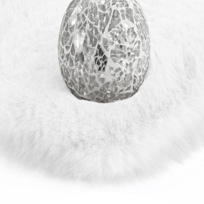 Faux Rabbit Fur Soft Silky White Premium Rug - 80cm X 150cm - 4