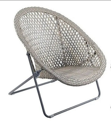 Faux Rattan Garden Furniture Patio Set Includes a Table and 2 Foldaway Chairs - 4